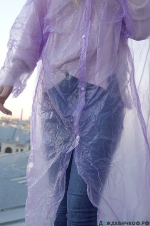 Дождевик одноразовый на кнопках паяный