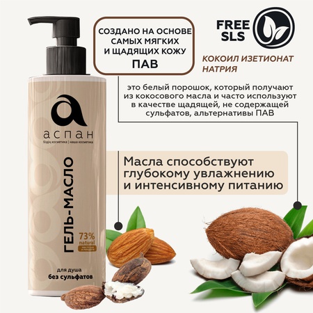 Aspan Gel Body Oil gel body balm 400 ml