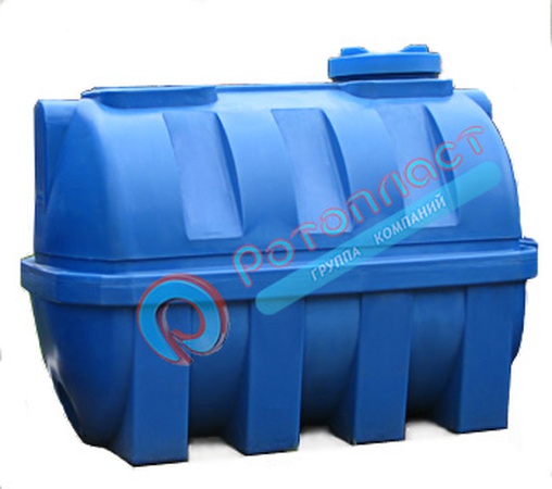 2000 л пластиковая горизонтальная емкость