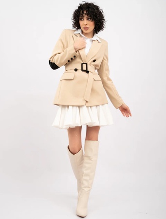 Пиджак оверсайз приталенный с поясом