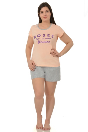 Комплект женский футболка+шорты принт