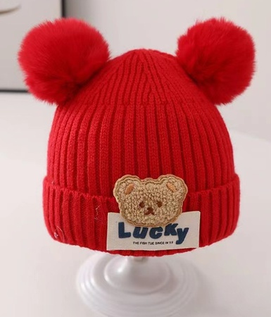 Bebek şapkası (sevimli ve süper sevimli yenidoğan örgü şapka)