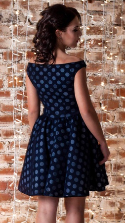 polka dot cocktail dress from kutuzov