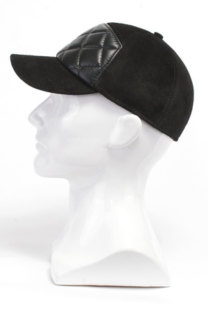 Бейсболка из замши и кожи 200311