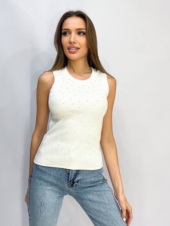 Базовая майка со стразами