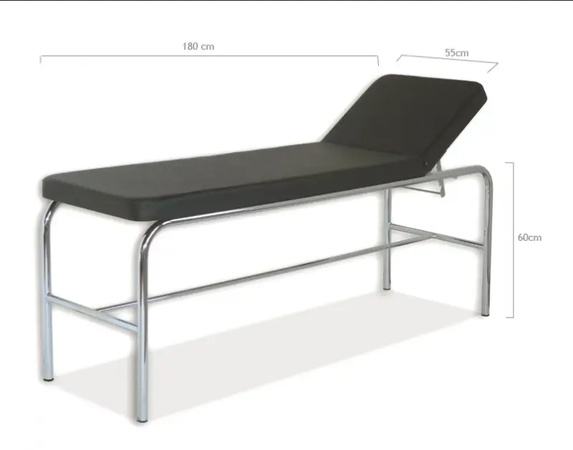 Стоматологический стол из нержавеющей стали, регулируемая спинка, высота 60 см/23,4 дюйма.