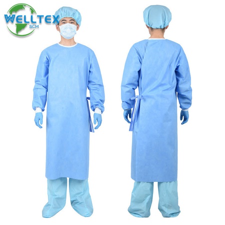 Одноразовый хирургический халат, СИЗ, МЕДИЦИНСКИЙ халат, больничный халат