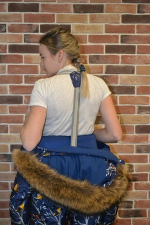 ЗИМНИЙ КОМБИНЕЗОН "ПТИЦЫ НА ВЕТВЯХ СИНИЙ"