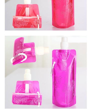 Karabina ile tekrar kullanılabilen katlanabilir şişe &quot;VAPUR&quot;