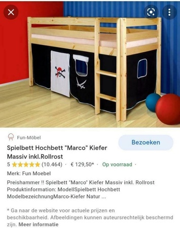 Подростковые кровать-чердак из массива дерева европейского производства, цена ниже чем у производителя