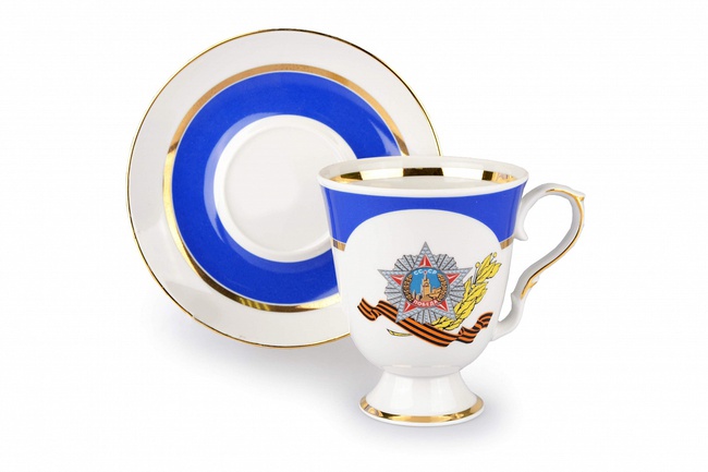 Бокал с блюдцем Орден победы