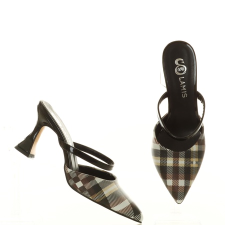 Каблук 4 см из крокодила и кубической кожи