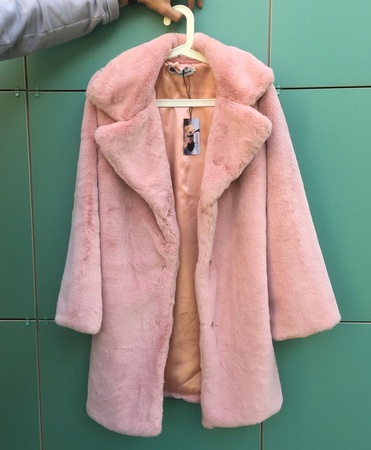 Цветная экошуба под кролика