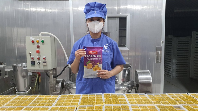 Замороженная Маракуйя кубики. Экзотические фрукты с заводов OLMISH