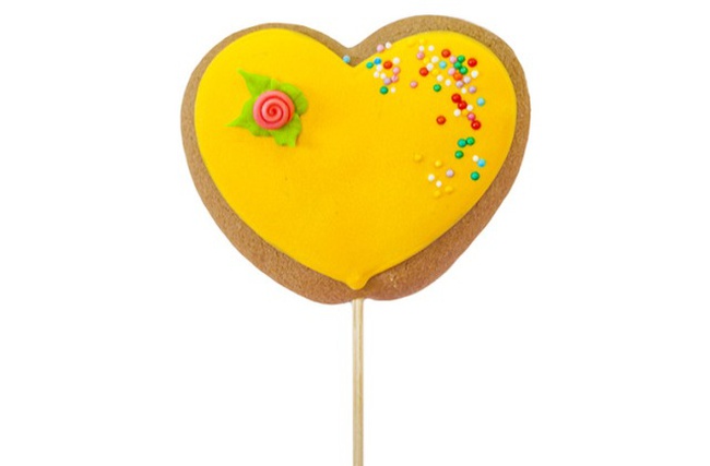 пряник "сердце" на палочке
