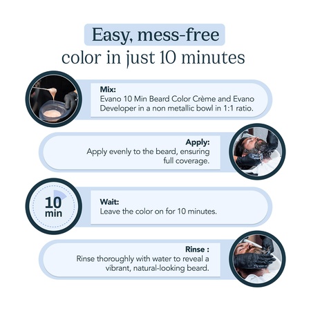 EVANO Professional Activator Developer For Beard Color For Men 500ml |10 Minute | Perfect For Beard Colour