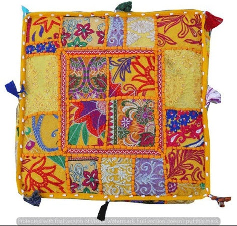 Напольная наволочка, Outdoor Decor Kilim Pouf, Напольная наволочка Boho Square без наполнителя, Богемная, Спальня, Патио, Дом и гостиная, Диван