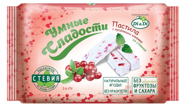 Умные сладости пастила Di&Di ванильная со стевией, 160 г
