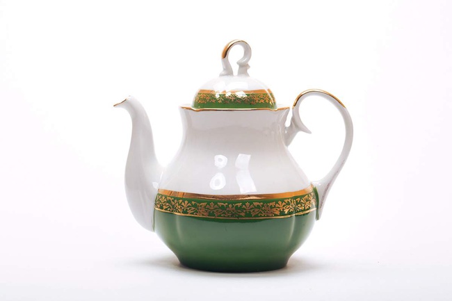 Сервиз чайно- кофейный 29 предм. Зеленый борт