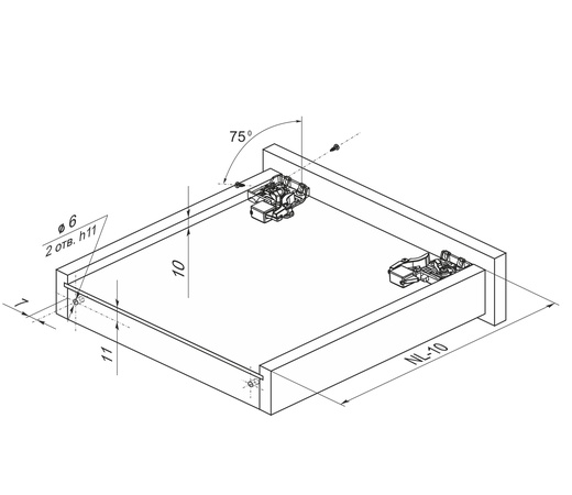 Направляющие механизмы скрытого монтажа DB4362Zn/3