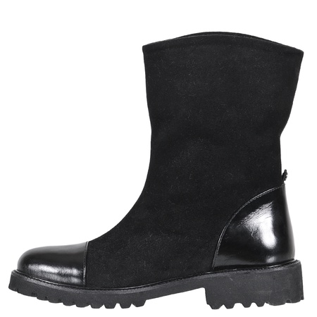 Женские ботинки, натуральные замша и кожа <G1088>