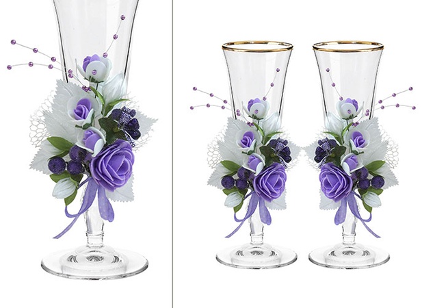 НАБОР СВАДЕБНЫХ БОКАЛОВ РЕТРО №6