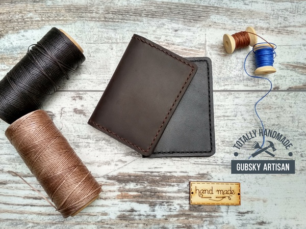 Кредитница мини кошелек карт холдер из натуральной кожи crazy horse