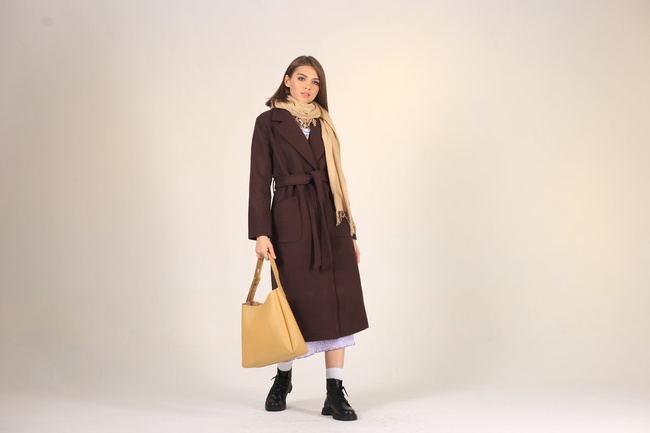 Women's coat, demi-season, with patch pockets # 14