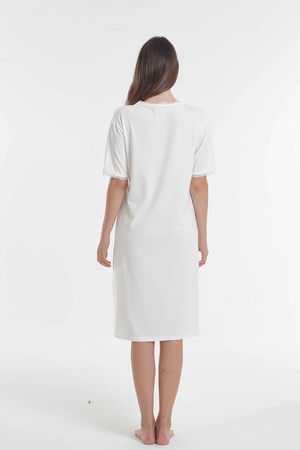 Night Dress% 48 cotton /% 48 modal /% 4 elasten women's indoor clothing