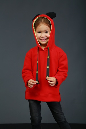 Худи красный с ушками Yumster YF.02.07.002