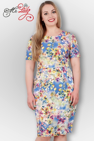 1296 Light jacquard dress, sizes 44-50