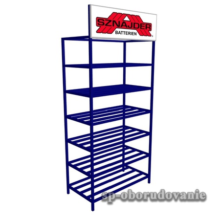 Стеллаж для АКБ сварной с логотипом