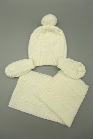 Двухволосая Тройка Шарф Beanie Gloves