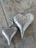 HANDGEFERTIGTES TEXTURIERTES NICKLE FINISH HEART ORNAMENT