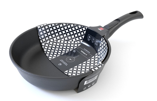 Сковорода 20 ПР ПК литая со съемной ручкой (полимер-керам.)