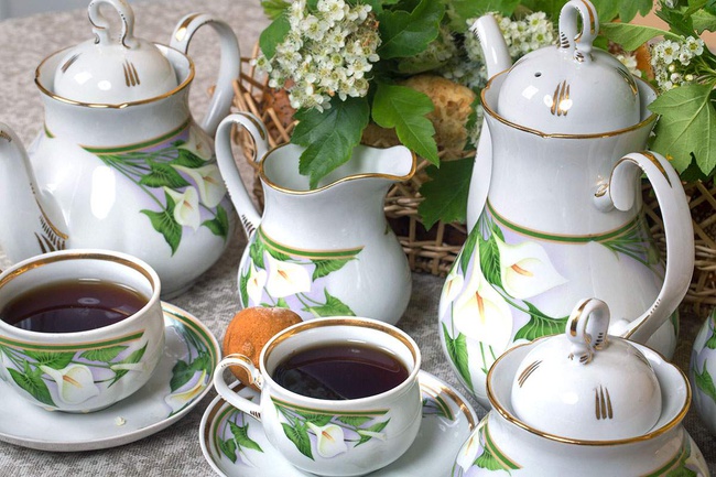 Сервиз чайно- кофейный 29 предм. Аппетитный Каллы