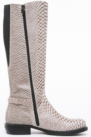 灰色蟒蛇皮靴S066