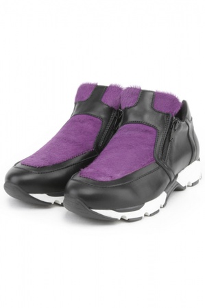 SP042 siyah ve mor spor ayakkabı