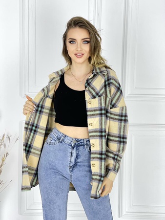 Kadın oversize gömlek (bej)