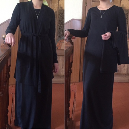 Двойка жилет с платьем