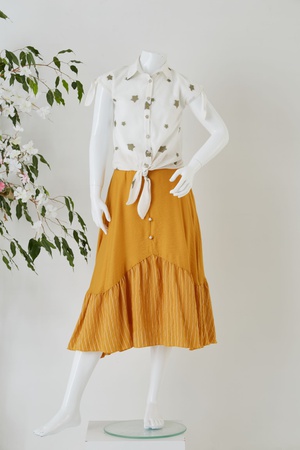 Длинная юбка в полоску