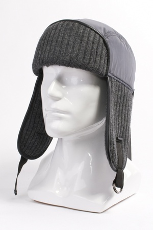 Ушанка из плащ. тк. с трикотажем 172119С