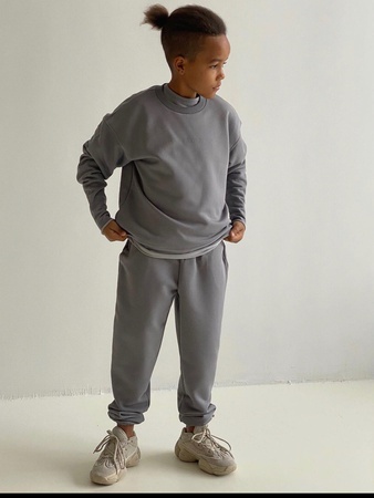 A two-piece suit in sport-chic style.