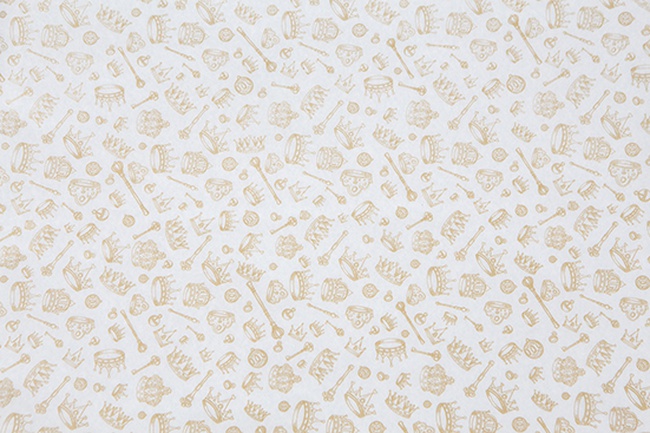 Силиконизированная бумага для выпечки с рисунком "Короны" (рулон 8м)