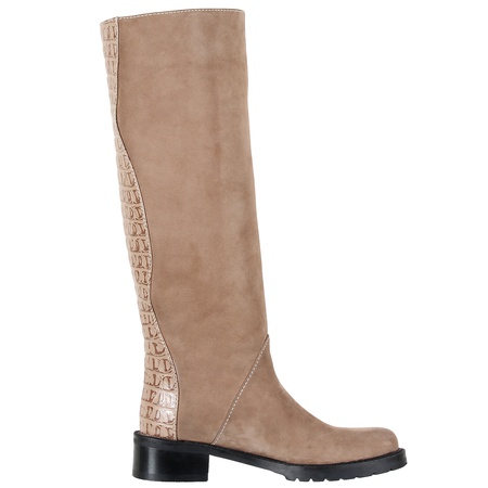 Женские сапоги, нубук, кожа <G5715>