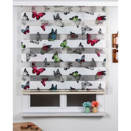 Цифровая бабочка с принтом Зебра Занавеска 120X200