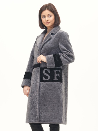 Palto Kadın Silverfox model 821 Gri
