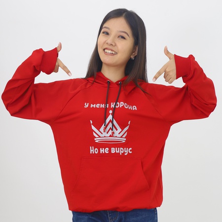 Женские трикотажные худи оптом с принтом (щелкография)