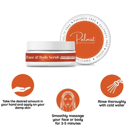 Palmist Face & Body Exfoliating Walnut Scrub (SLS / Paraben free) 200ml