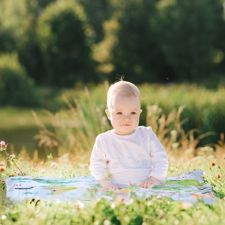 100 x 120 CM Learning With Animals Muslin 100% Organic Cotton Play Rug